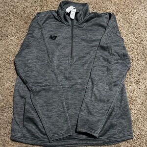 New Balance Like New Men's Gray Quarter-Zip Thermal Jacket